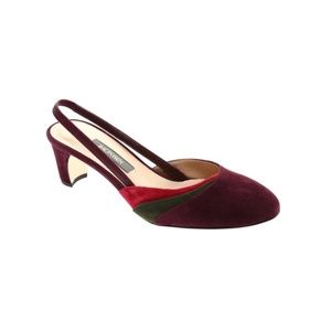 Zac Posen Cindy Suede and Nappa Leather Slingback